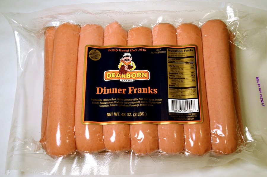 Vienna® Beef Jumbo Skinless Franks 6 5:1 5 lbs. (25 total Franks)