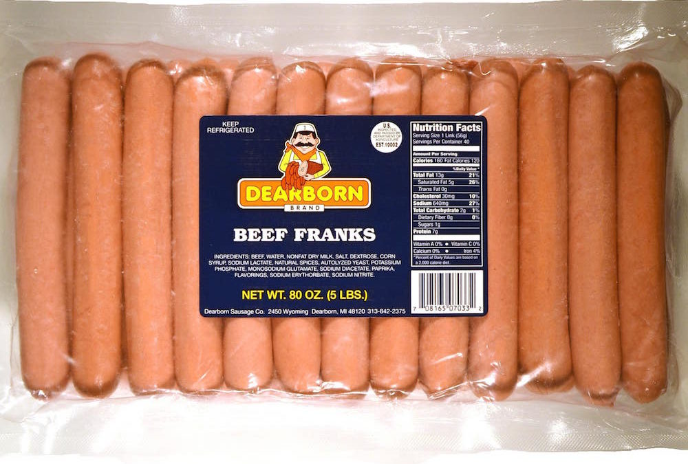 All Beef Skinless Franks 8 to 1 (10 lbs)