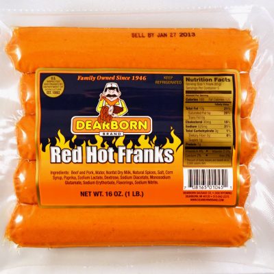 skinless red hot franks 5-to-1