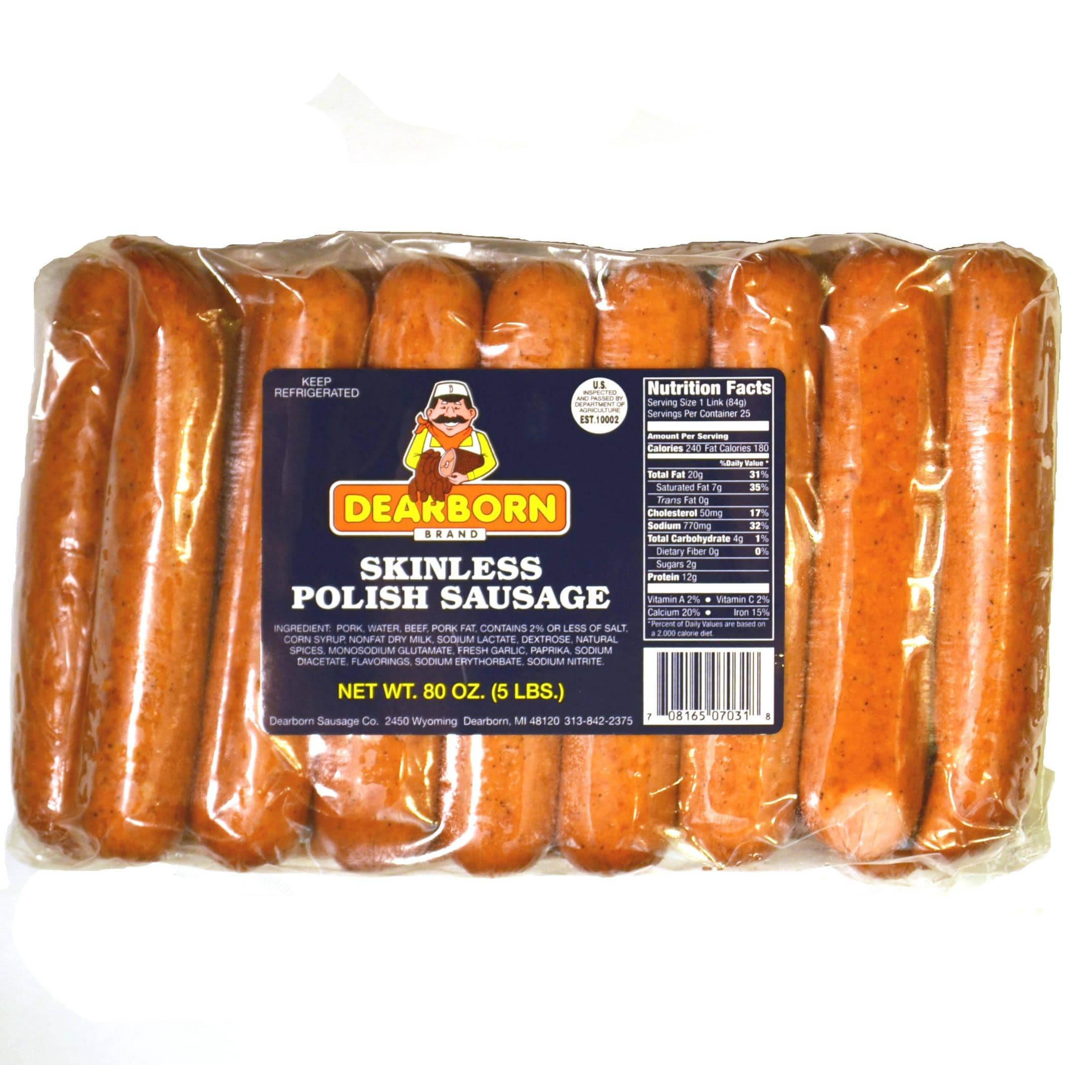 8534 5 To 1 Skinless Polish Sausage Pkg Dearborn Brand,What Is Whey Protein Powder