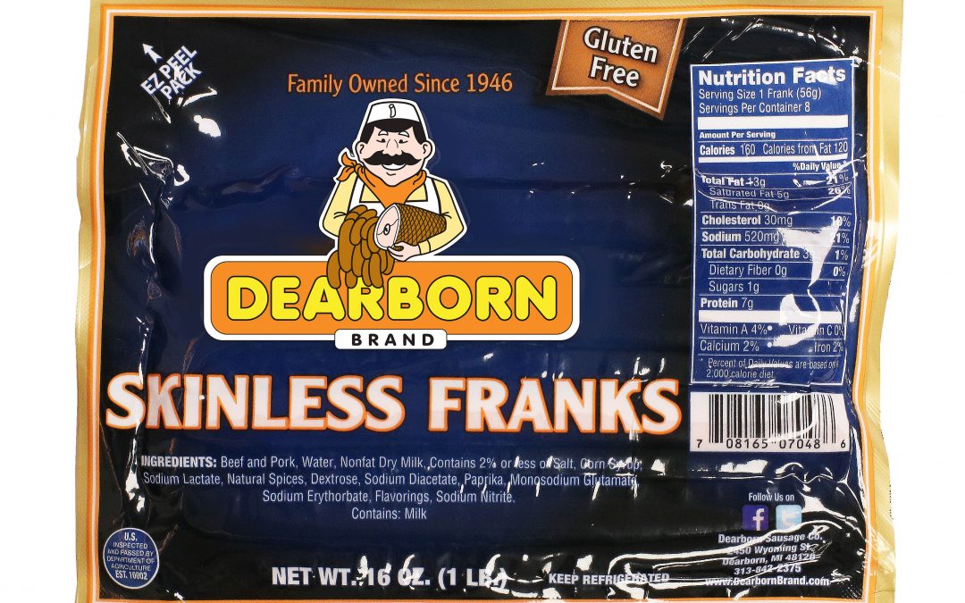 Skinless Franks 8 to 1 (1 lb)